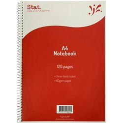 Stat. A4 120 Page Spiral Notebook