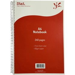 Stat. A4 240 Page Spiral Notebook