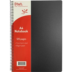 Stat. A4 120 Page Spiral PP Notebook