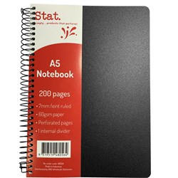 Stat. A5 200 Page Spiral PP Notebook