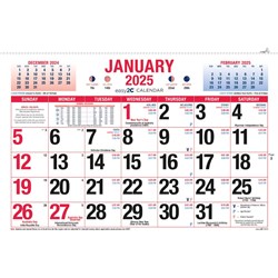 EsE-2c 2024 324x220mm Month To View Wall Calendar