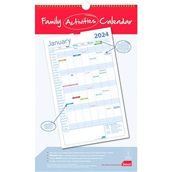 Sasco 2024 Family Planning 410x250mm Month To View Wall Calendar