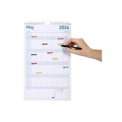 Sasco 2024 Family Planning 410x250mm Month To View Wall Calendar