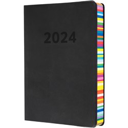 Collins 2024 Edge A5 Day To Page Black Diary
