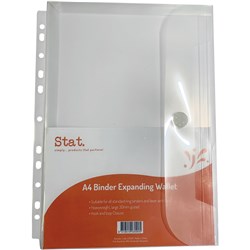 Stat. A4 Clear Expanding Binder Wallet