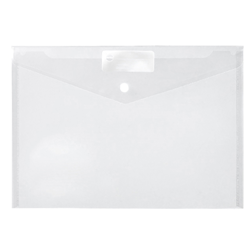 A4 Clear Button Document Wallets
