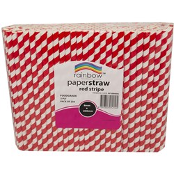 Rainbow Paper Straws 8mm Natural