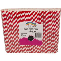 Rainbow Paper Straws 8mm Natural