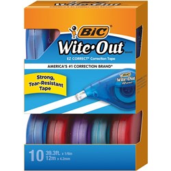 Bic Wite-Out Correction Tape Ez Correction Tape 4.2mm X 12M - 10 Box