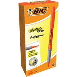 Bic Briteliner Grip Highlighters 1.6-3.3mm Chisel Orange
