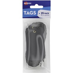 Avery Scallop Tags 85x45mm Black