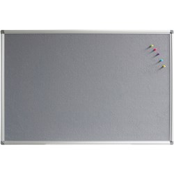 Rapidline Pinboard 1200x1200mm Aluminium Frame Grey Fabric