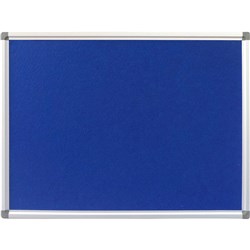 Rapidline Pinboard 1500x900mm Aluminium Frame Blue Fabric