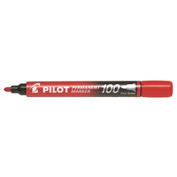 Pilot Sca-100 & 400 Permanent Markers 1.0mm Sca100 Bullet Red