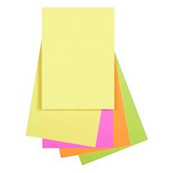 Quill A4 Fluro Assorted Colours 80gsm Coloured Copy Paper