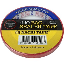 Nachi 440R Pvc Bag Sealing Tape 12mmx66M Red