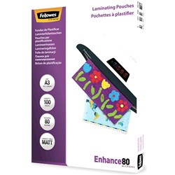 Fellowes Laminating Pouches A3 80 Micron Matte