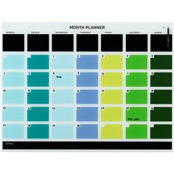 Visionchart Naga Glass Board Planners Monthly 1200X900mm Multi Colour