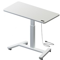 Hot Spot Mobile Sit To Stand Desks White Rechargable