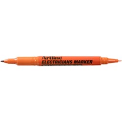 Artline Electricians Markers 0.4mm And 1.0mm Twin Tip Orange