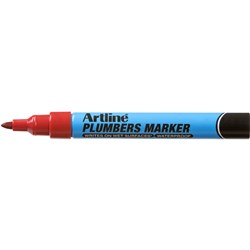 Artline Plumbers Marker 1.5mm Bullet Red