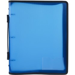 Marbig Zipper Binders With Handle A4 25mm Blue