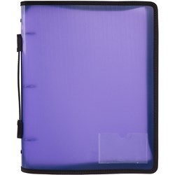 Marbig Zipper Binders With Handle A4 25mm Purple