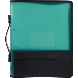 Marbig Zipper Binders With Storage A4 25mm Green