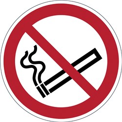 Durable Safety Marking Sign Smoking Prohibited Red