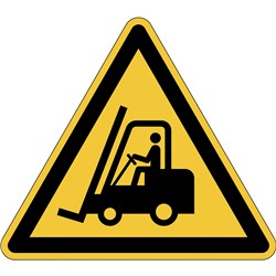 Durable Safety Marking Sign Caution Forklifts Yellow