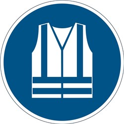 Durable Safety Marking Sign Use Durable Safety Vest Blue