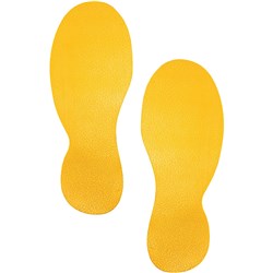 Durable Yellow Floor Markings Feet (5 Pairs)