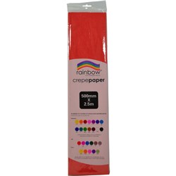 Rainbow 500mm x 2.5m Red Crepe Paper