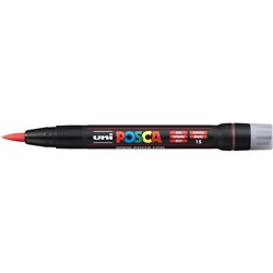 Posca PCF-350 0.1-10mm Brush Tip Red Paint Marker
