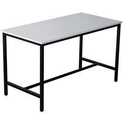 Steel Frame Bar Table Bench Height 1050Hx1800Wx900mmD Black Frame White Top