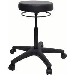 Buro Revo Stool PU Padded Seat Black