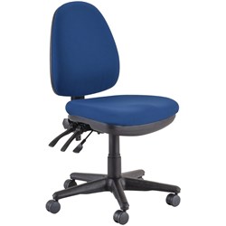 Buro Verve High Back Task Chair No Arms Navy Fabric Seat and Back