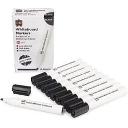 EC Whiteboard Marker Thin Black Pack of 10