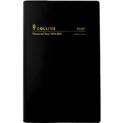 Collins B7R A6 Week to Opening Black 24/25 Financial Year Diary