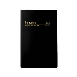 Collins B7R A6 Week to Opening Black 23/24 Financial Year Diary