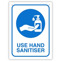 Durus Hygiene Use Hand Sanitiser Blue/White Health & Safety Wall Sign