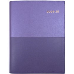 Collins Vanessa A4 Day to a Page 30min Purple 24/25 Financial Year Diary