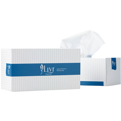 Livi Essentials 1302 Facial Tissues Hypoallergenic 2 Ply 200 Sheets