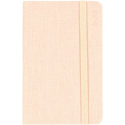 Debden 2024 Designer D36 85x132mm Week To View Peach Textured Fabric Diary