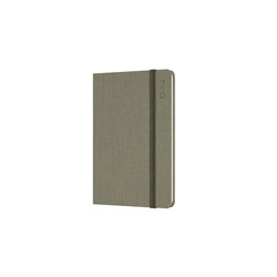 Debden 2026 Designer D36 85x132mm Week To View Green Textured Fabric Diary
