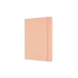 Debden 2026 Designer D38 A5 Week To View Peach Textured Fabric Diary