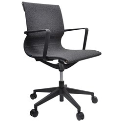 Buro Diablo Medium Back Meeting Chair Dynamic Seat Charcoal Fabric Seat and Back
