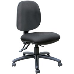 Mondo Java Medium Back Office Chair 3 Lever Mechanism Black Fabric Seat and Back