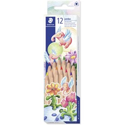 Staedtler Natural Jumbo Coloured Pencils Triangular Assorted