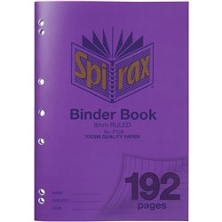Spirax Binder Book P128 A4 192 Page 8mm Ruled